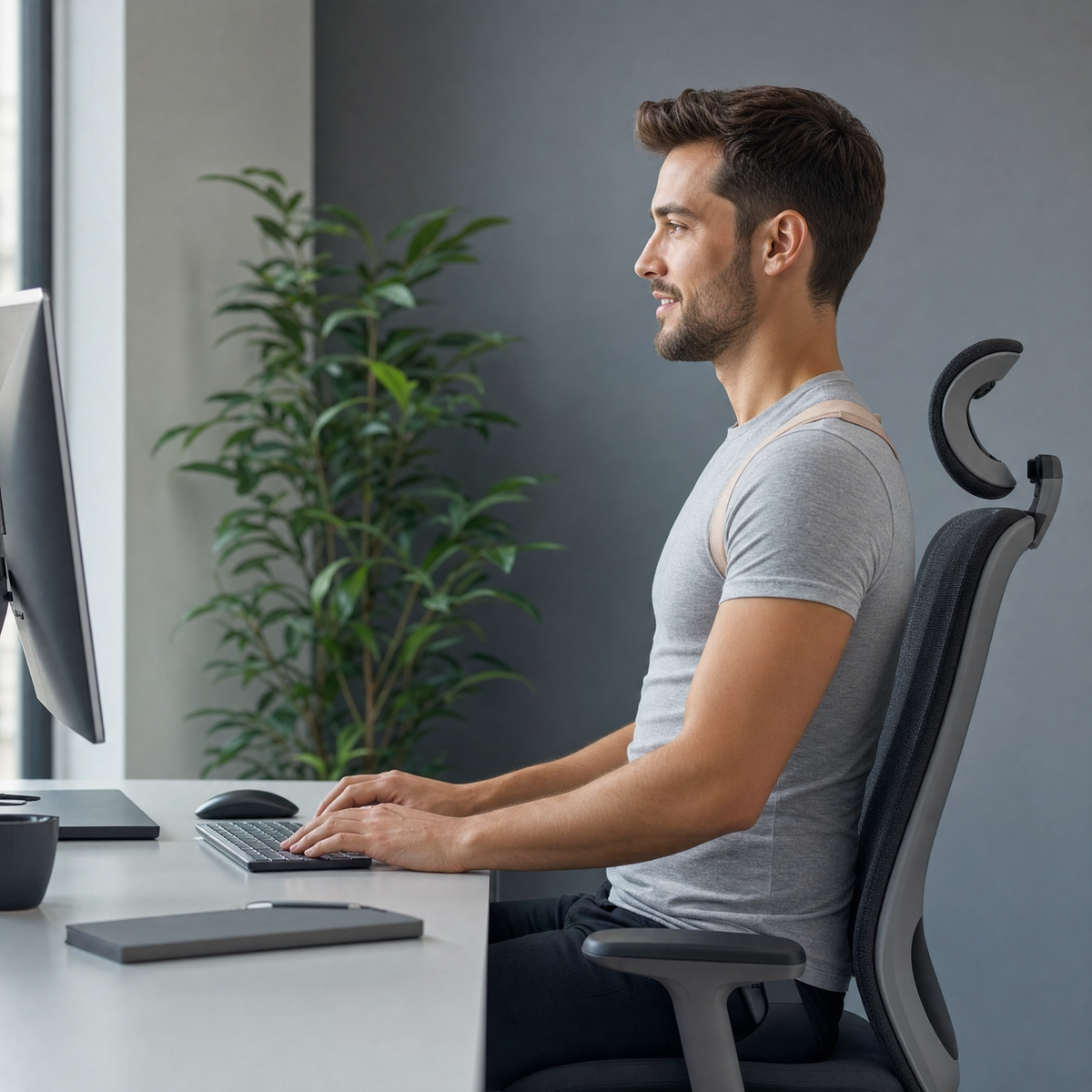 Posture droite avec le correcteur dorsal AlignFlex Pro